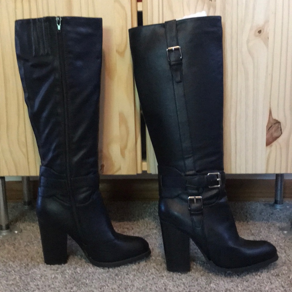 Tall black boots